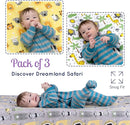 Fitted Nautical Crib Sheets (3 Pack) by GROW WILD - Jersey Knit Cotton Crib Sheet for Boys, Toddler Bed Mattress & Baby Boy Crib Bedding Set, 52” x 28” x 9” Crib Sheets (Safari Animals) by TinyTreasures Baby Boutique