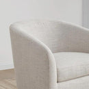 CHITA Swivel Accent Chair, FSC Certified Upholstered Fabric Barrel Chair for Living Room Set of 2, Fully Assembled, Ivory by CozyNest Decor