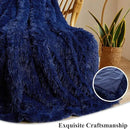 XeGe Luxury Faux Fur Throw Blanket, Blue Soft 50x60 Fluffy Blanket Throw, Shaggy Plush Decorative Couch Blanket, Cute Furry Bed Throw Holidy Fuzzy Lap Blanket for Kids Women Men Teen Girls Royal Blue by CozyNest Decor