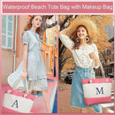 YOOLIFE Beach Bags for Women - Initial Tote Waterproof Bag with Makeup Bag, Mothers Day Gifts for Women Mom Friend Birthday by GreenHaven Gardens