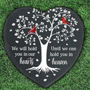 Cardinal Memorial Slate Stone - Hold You in Our Hearts, Memorial Plaque Sympathy Gifts for Loss of Loved One, Memorial Gifts for Loss of Father, Mother, Brother Garden Slate Stone TNA6 by GreenHaven Gardens