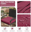 Patio Chair Cushions 22 X 22 X 4 Inch Waterproof Outdoor Seat Cushions for Patio Furniture, Outdoor Sofa Couch Pads with Ties & Handle, Set of 2, Fuchsiared by GreenHaven Gardens