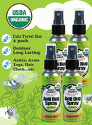 US Organic Mosquito Repellent Anti Bug Outdoor Pump Sprays, USDA Certification, Cruelty Free, Proven Results by Lab Testing, Deet-Free (2 oz - Extra Value 4 Pack) by TinyTreasures Baby Boutique