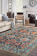 Keen Home Design 4x6 Rug - Machine Washable Area Rug with Non-Slip Backing, Ideal for Living Room, Dining Room, Bedroom - Vintage, Easy Clean, Durable, Low Pile Rug - (4' x 6') by CozyNest Decor