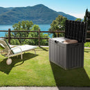 50 Gallon Waterproof Large Resin Deck Box Indoor/Outdoor Lockable Storage Container and Seating for Garden, Pool, and Patio (50 Gallon, Grey) by GreenHaven Gardens