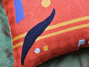 Kandinsky Modern Pillows Cover- Orange | Mid Century Chair Cushions | Abstract Throw Pillows | Contemporary Pillowcase | Modern Couch Pillows | Needlepoint Accent Cushion | Wool Size 18x18 by CozyNest Decor