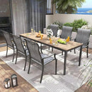 UDPATIO Patio Dining Chairs Set of 6, High Back Wide Seat Outdoor Furniture Chairs with All Weather Breathable Textilene, for Lawn Garden Backyard, Dark Grey by GreenHaven Gardens