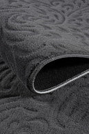 Non-Slip Washable 5x7 Area Rugs for Living Room Bedroom, Ultra Soft Bedside Rug, Indoor Floor Carpet for Kids Girls and Boys, Dorms, Nursery Rooms, Non-Skid Area Rug, Flower Anthracite Grey, 5'x7' by TinyTreasures Baby Boutique