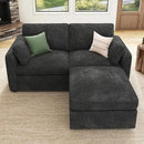 HONBAY Modular Sectional Couch with Storage Ottoman, Sectional Sofa with Storage Seats, L Shaped Sectional Couches for Living Room, Grey by CozyNest Decor