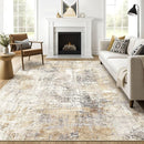 Area Rugs 8x12 Living Room: Washable Large Abstract Modern Soft Rugs Stain Resistant Indoor Floor Non Slip Accent Carpet for Bedroom Nursery Playroom Office Dining Room Dorm Home Decor- Gray Gold by TinyTreasures Baby Boutique
