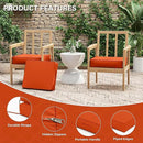 Patio Chair Cushions 18.5 X 16 X 4 Inch Waterproof Outdoor Seat Cushions for Patio Furniture, Outdoor Sofa Couch Pads with Ties & Handle, Set of 2, Orange by GreenHaven Gardens