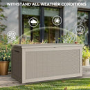 YITAHOME 260 Gallon XXL Large Deck Box, Outdoor Resin Storage Box, Lockable Storage Container for Patio Cushions, Furniture, Garden Tools, Water Resistant (Brown) by CozyNest Decor