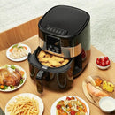 Amazon Basics 3.2 Quart 6-In-1 Air Fryer (Fry, Crisp, Roast, Bake, Reheat, Dehydrate), Non-Stick, with Timer, Auto Shut-Off, Digital Touch Screen, 180-400°F, 1400W, Black/Silver by CozyNest Decor