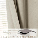 Full Blackout Privacy Curtains, 240 Inch Extra Wide Linen Blend Drapes, Pinch Pleat Window Drapery for Room Divider Storage/Space Room Separation, 1 Panel, W 240" x L 96", Beige by CozyNest Decor