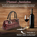 Wine Clutch Bag (Thermal Insulated) Trendy Women’s Carry Tote | Holds Red & White 750mL Bottles | Trendy Fashion | Incl. Portable Waiter-Style Corkscrew by TinyTreasures Baby Boutique