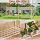 GHWIE Raised Garden Bed with Legs Elevated Wood Planter Box for Planting Vegetables Flowers Garden Patio Balcony Garden beds Outdoor with Liner by CozyNest Decor