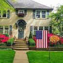 TOPFLAGS Garden Flag Stand with American Flag Garden Flag Metal Yard Flag Holder Pole Stake Small Flag Stands for Garden Flags 12 x 18 by CozyNest Decor