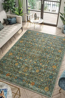 Keen Home Design 8x10 Rug - Machine Washable Area Rug with Non-Slip Backing, Ideal for Living Room, Dining Room, Bedroom - Vintage, Easy Clean, Durable, Low Pile Rug - (8' x 10') by CozyNest Decor