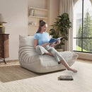 Bean Bag Chair, Oversized Bean Bag Chair for living Room, Fireside Chair for adults with Memory Foam Filled, Big Accent Sofa Lounge Floor Sofa for Gaming, Reading, Relax, No Assembly Required. (Beige) by CozyNest Decor