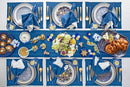 Solino Home Linen Indigo Blue Table Runner 90 Inches Long - 100% Pure Linen 14 x 90 Inch Table Runner for Fall, Autumn - Classic Hemstitch by CozyNest Decor