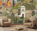 Indian Lush Jaipur Garden Wallpaper Mural Vibrant Green Wallpaper for Bedroom Living Room TV Sofa Background Large Art Wall Mural(Not Self-Adhesive) by TinyTreasures Baby Boutique