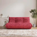 Bean Bag Chair, Loveseat Fireside Chair Bean Bag Sofa Large Bean Bag Chair for Adults, 2 Seater Bean Bag Chairs for Teens with High Density Comfortable Foam, Bean Bag for Living Room (Red) by CozyNest Decor