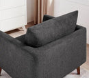 Oversized Accent Chair Modern Boucle Armchair for Living Room- 37" Wide Accent Chair with Solid Wood Legs, Dark Gray Upholstered Lounge Chair for Bedroom & Office, Cozy Reading Chair (Easy Assembly) by CozyNest Decor
