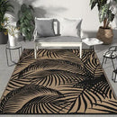 GENIMO Outdoor Rug 5' x 8' Waterproof for Patio Clearance, Reversible Plastic Straw Camping Carpet, Lightweight Mats for Rv, Backyard, Deck, Porch, Picnic, Beach, Balcony, Black & Brown by CozyNest Decor