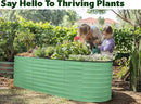 Galvanized Raised Garden Beds Outdoor // 6×2×2 ft Planter Raised Beds for Gardening, Vegetables, Flowers // Large Metal Garden Box (Light Green) // Patented Tool-Free Design by GreenHaven Gardens