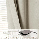 70" W x 108" L Faux Linen Room Divider Curtains, Full Blackout Pinch Pleated Drapes for Traverse Rod, Bedroom Divider Privacy Drapery with Hooks for Ceiling Track, 1 Panel, Ivory White by CozyNest Decor