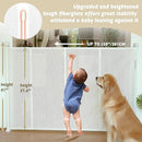 150" Extra Wide Retractable Baby Gates Dog Gate for Large Opening, 41" Extra Tall Mesh Pet Gate, Long Child Safety Gates with Fiberglass Rods for Stairways, Doorways, Hallways - Indoor/Outdoor Use by TinyTreasures Baby Boutique