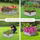 Sunnydaze Galvanized Raised Garden Bed - Metal Raised Bed for Gardening - Outdoor Planter Box for Flowers, Plants, and Vegetables - Gray - 12.25" Hexagon by GreenHaven Gardens