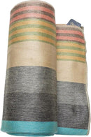 Alpaca Wool Throw Blanket | Super Soft, Lightweight, Breathable and Hypoallergenic | Non-Itchy or Scratchy (Green Gray Varicolored, Queen (U.S. Standard)) by CozyNest Decor