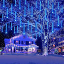 Aokudoni Blue Christmas Icicle Lights, 16 Inch 8 Tube Outdoor, UL Certified LED Connectable Decorations for Yard Porch Party Garden by GreenHaven Gardens