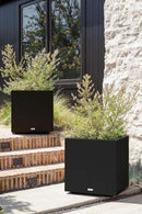 Veradek Block Series Cube Plastic Planter - Large Square Planter for Indoor or Outdoor Patio/Garden | Durable All-Weather Use with Drainage Holes | Modern Décor for Tall Plants, Trees, Flowers by GreenHaven Gardens