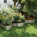 Galvanized Metal Round Raised Garden Bed Outdoor for Gardening Raised Garden Bed Kit，3x3x1FT Garden Raised Planter Box Outdoor by GreenHaven Gardens