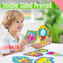 9 Pieces Kids Lacing Cards, Double Sided Sewing Cards in 9 Princess Theme Cards with 9 Colorful Laces, Imagination Development Lacing Toys Games for Children Educational and Learning Activity by TinyTreasures Baby Boutique
