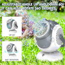 Big Bubble Machine - Automatic Bubbles Blower for Kids, Toddlers - 360° Oscillation & 75° Adjustment, Bubble Toys with LED Light - Gifts for Boys, Girls, Easter, Outdoor, Birthday, Party Use by TinyTreasures Baby Boutique