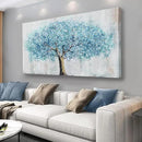 Yuaxker Tree Wall Art Blue and Gold Canvas Painting Modern Aesthetic Wall Decor Spiritual Artwork for Living Room Bedroom Dining Room Office Home Decor 20x40inch by CozyNest Decor