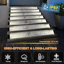 LED Solar Step Lights, Outdoor Solar Decor IP67 for Yard, Patio, Garden, Walkways, Driveway, Porch 2PK by GreenHaven Gardens