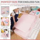 Foam Climbing Blocks for Toddlers 1-3 - Climb and Crawl Activity Playset - Indoor Activity Play Structure for Toddlers - Foam Soft Play Set for Babies - 5 PCS - Balls NOT Included - Pink by TinyTreasures Baby Boutique