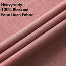 MIULEE 100% Blackout Linen Textured Curtains for Bedroom Solid Thermal Insulated Dusty Rose Grommet Room Darkening Curtains & Drapes Luxury Decor for Living Room Nursery 52 x 96 Inch (2 Panels) by TinyTreasures Baby Boutique
