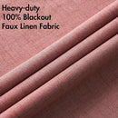 MIULEE 100% Blackout Linen Textured Curtains for Bedroom Solid Thermal Insulated Dusty Rose Grommet Room Darkening Curtains & Drapes Luxury Decor for Living Room Nursery 52 x 84 Inch (2 Panels) by TinyTreasures Baby Boutique