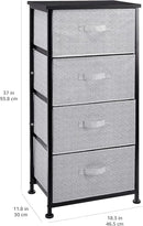 Amazon Basics Fabric 4-Drawer Storage Organizer Unit for Closet, Black by CozyNest Decor