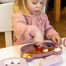 Baby Cutlery with Case - Baby Spoon & Fork Set, Self Feeding Cutlery, Silicone, 6+ Months, Pink by TinyTreasures Baby Boutique