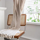 Sutuo Home Boho Curtain 84 Inches Length, Beige Stripes Print Curtain with Handmade Tassels, Rod Pocket Window Treatment Vintage Rustic Bohemian Farmhouse Drape for Bedroom 1 Panel 59" W x 84" L by CozyNest Decor