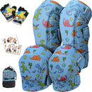 Soft-Style Kids Knee and Elbow Pads with Bike Gloves, Flexible Impact-Resistant Gear for Ages 2-11, Designed for Balance Bikes, Roller-Skating, and Skateboarding by TinyTreasures Baby Boutique