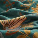 Boho Throw Blanket for Couch Sofa Bed, 100% Cotton Woven Quilt with Tassel 90”x98”, Super Soft Muslin Blanket with Bird Printed, Decorative Reversible Bed Blanket/Cover for All Seasons by CozyNest Decor