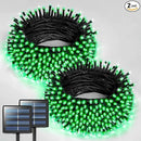 JMEXSUSS 2 Pack Green Solar Lights Outdoor, Total 400 LED 151FT Solar String Lights Outdoor Waterproof, 8 Modes Green Light for St Patrick's Day Patio Yard Tree Decorations by GreenHaven Gardens