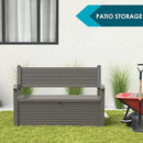 70 Gallon Storage Bench Deck Box for Patio Furniture with Armrest Bench Outdoor Storage by CozyNest Decor